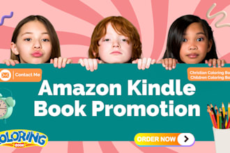 do children coloring book promotion, christian amazon KDP book promotion