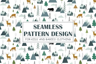 do unique seamless pattern design for babies textile