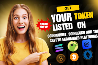 list your token or coin on coinmarketcap and coingecko