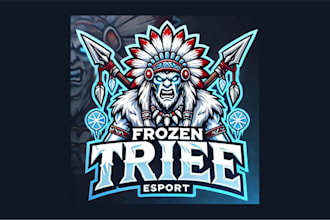do frozen tribe mascot logo with source file in 12 hours