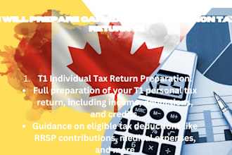 prepare canadian corporation tax return t2 for you