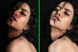 darkness and hard shadow remove and image retouching