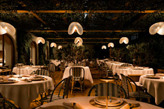 redesign modern restaurant,3d commercial kitchen, bar, cgi interior,8k rendering