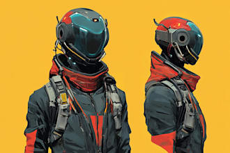 design stunning sci fi, cyberpunk, fantasy characters or concept art