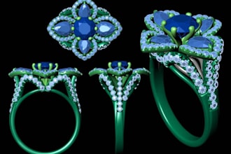 do 3d jewelry modeling cad design