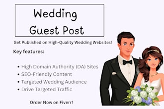 publish your guest post on high quality wedding websites