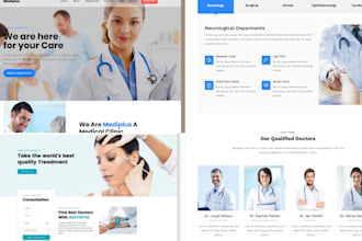design medical, clinic, doctor, dental, therapy and healthcare website