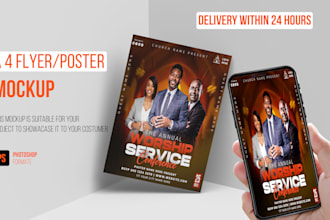 create modern church conferences, programs, events flyer