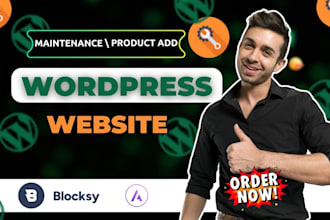 build wordpress website with blocksy or astra theme and add product