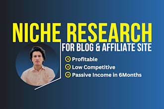 do low competitive SEO niche research and blog or affiliate niche research