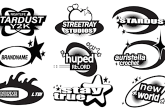 design custom y2k logo for your streetwear brand