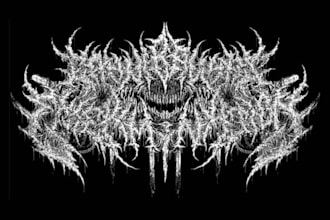 make custom brutal death metal, deathcore logo for your band