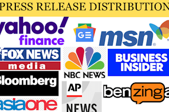 write music  press release, distribute music press release and PR distribution