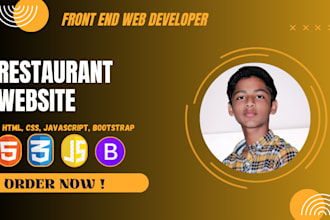 built your frontend responsive restaurant website developer