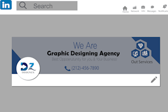 design a professional linkedin banner and spotify banner