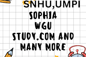 help you in sophia, wgu, hesi, studycom,umpi,snhu and straighterline courses