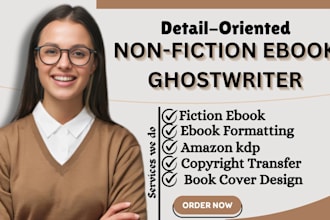 be self help christian nonfiction ebook ghostwriter fiction romance book writer