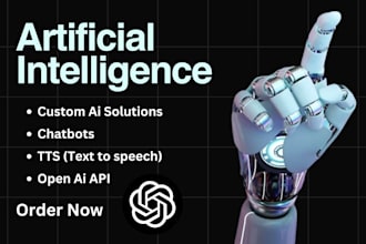 create custom ai solutions, chatbots, text to speech, openai API