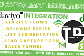 do klaviyo email marketing automated flows setup and email design for shopify