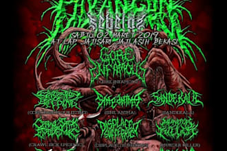 draw deathcore, metal core or death metal logo for your band