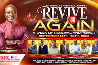 create a professional church, event, and social media flyer design