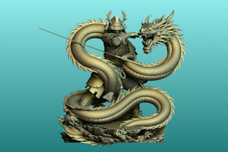 sculpt a 3d model character or product for printing stl profissional