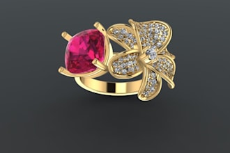 do 3d cad model jewelry design
