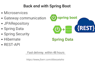 create spring boot backend with database and security