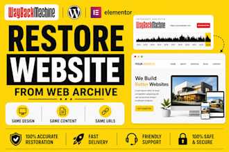 restore website using wayback archive and wordpress rebuild