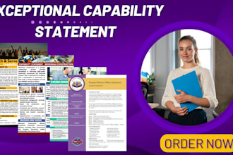 design an effective government capability statement within 10 hours