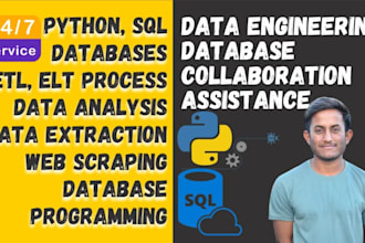 do data engineering, database projects, python, sql, gcp, airflow,etl,extraction