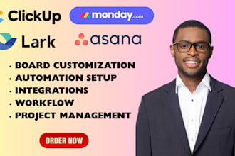 set up clickup asana zapier monday crm automation project management crm