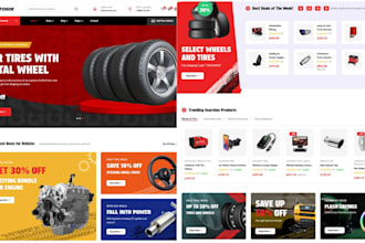 design automotive part ecommerce website, auto part website, auto part store