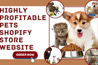 design pet supply food care accessories shop animal care shopify store website