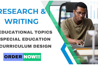 write on educational topics, special education and curriculum design