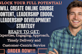 create online course content, leadership ebook, leadership development strategy