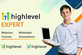 set up gohighlevel landing page, go high level website, systeme io sales funnel