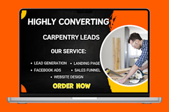 generate furniture leads carpentry leads  woodwork furniture, carpentry website
