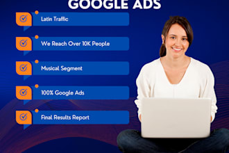 advertising campaign on google ads in latin countries, for music videos