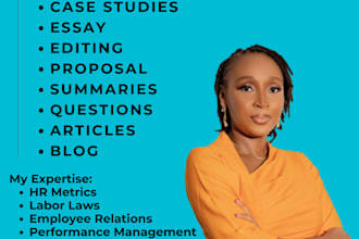 assist on HR metrics, labor laws, employee relations, leadership, and diversity