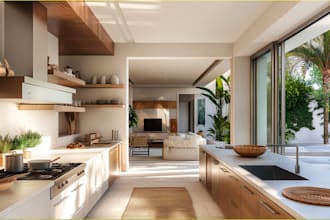 visualize cabinet kitchen interior design,color scheme, furniture render,3ds max