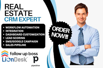 setup followup boss liondesk pipedrive propertybase realvolve real estate CRM