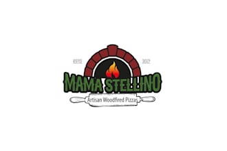 make soothing motivation pizzeria concept logo