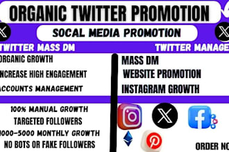do twitter x marketing, and increase targeted followers, growth and engagement