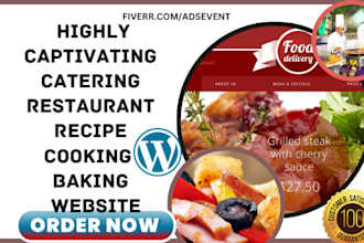 design catering website restaurant website recipe cooking baking website