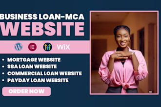 design sba PPC mca loan website commercial mortgage business loan website