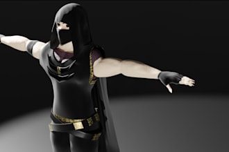 ready 3d game character, 3d topology, 3d assets, realistic texture, rig 3d ue5