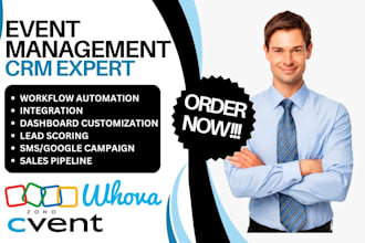 setup zoho cvent whova eventbrite eventmobi bizzabo clickup event management CRM