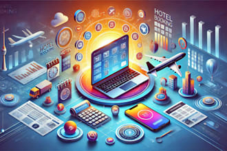 create hotel booking website, flight booking, airline, travel website and app