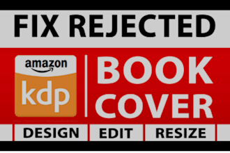 format, resize, edit, and fix the rejected book for amazon kindle